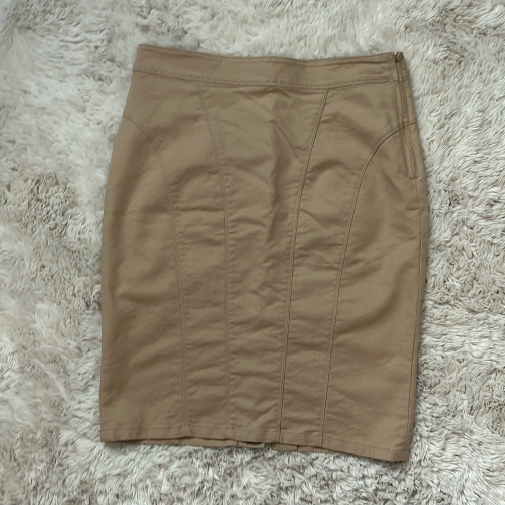 Ann Taylor tan pencil skirt